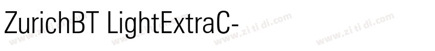 ZurichBT LightExtraC字体转换